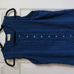 Universal Thread  blue button down sleeveless tank top size Large